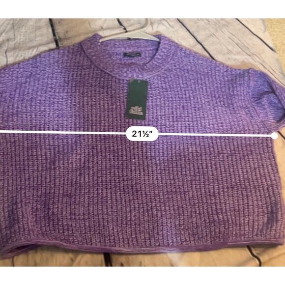 WILD FABLE Crew Neck Boxy Fit Sweater Purple Women’s S - Picture 3 of 5